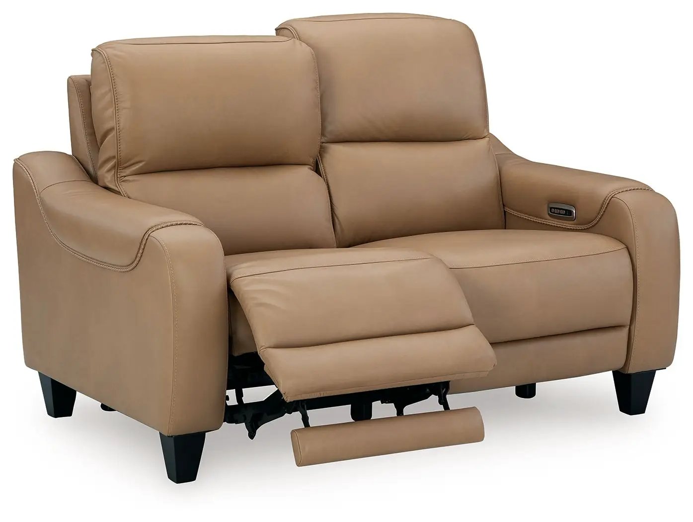 Mosswell - Power Reclining Loveseat With Adj Headrest - Toffee by Unique Piece Furniture