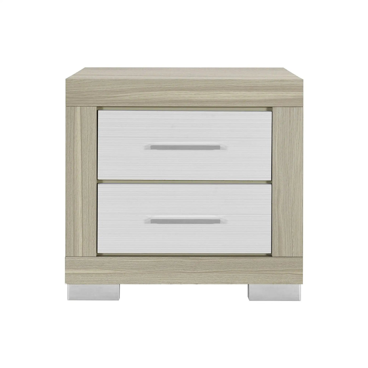 Elsa - 2 Toned Nightstand With Bar Handle And Spacious Drawers by Unique Piece Furniture