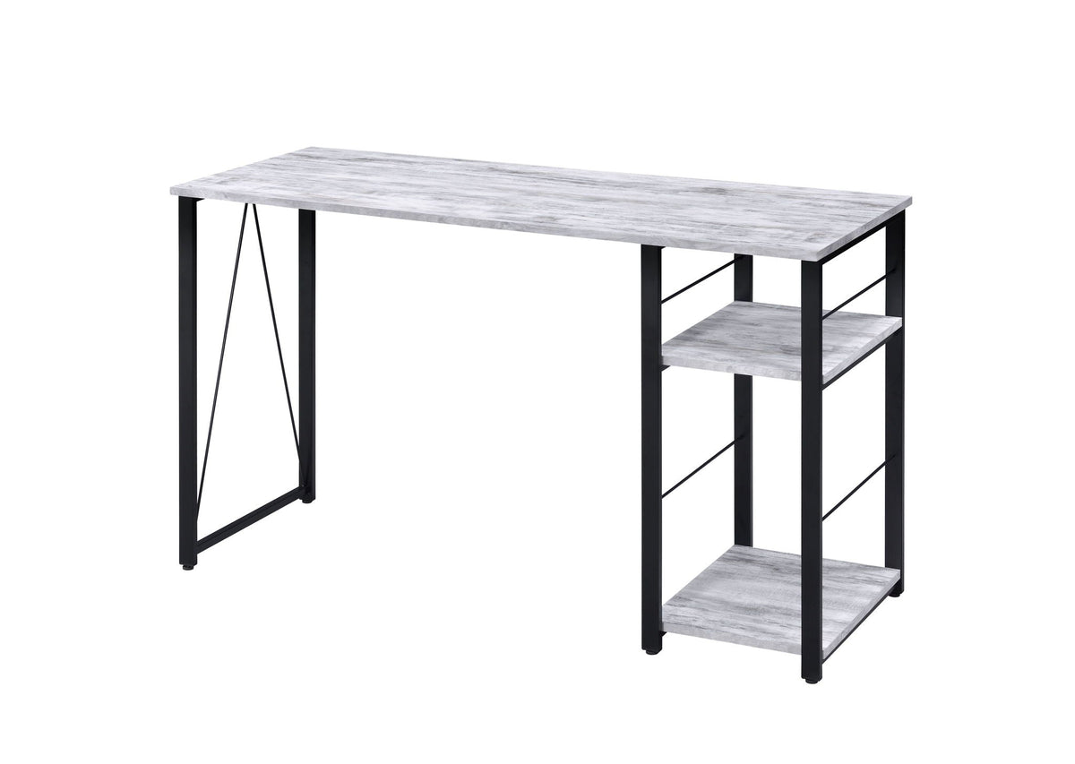 Vadna Writing Desk with Functional Shelving - Black, White, or Dark Brown, photo 2 of 12