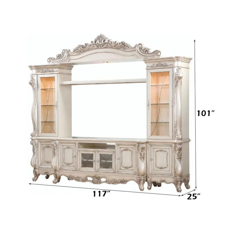 Gorsedd - Entertainment Center - Golden Ivory by Unique Piece Furniture