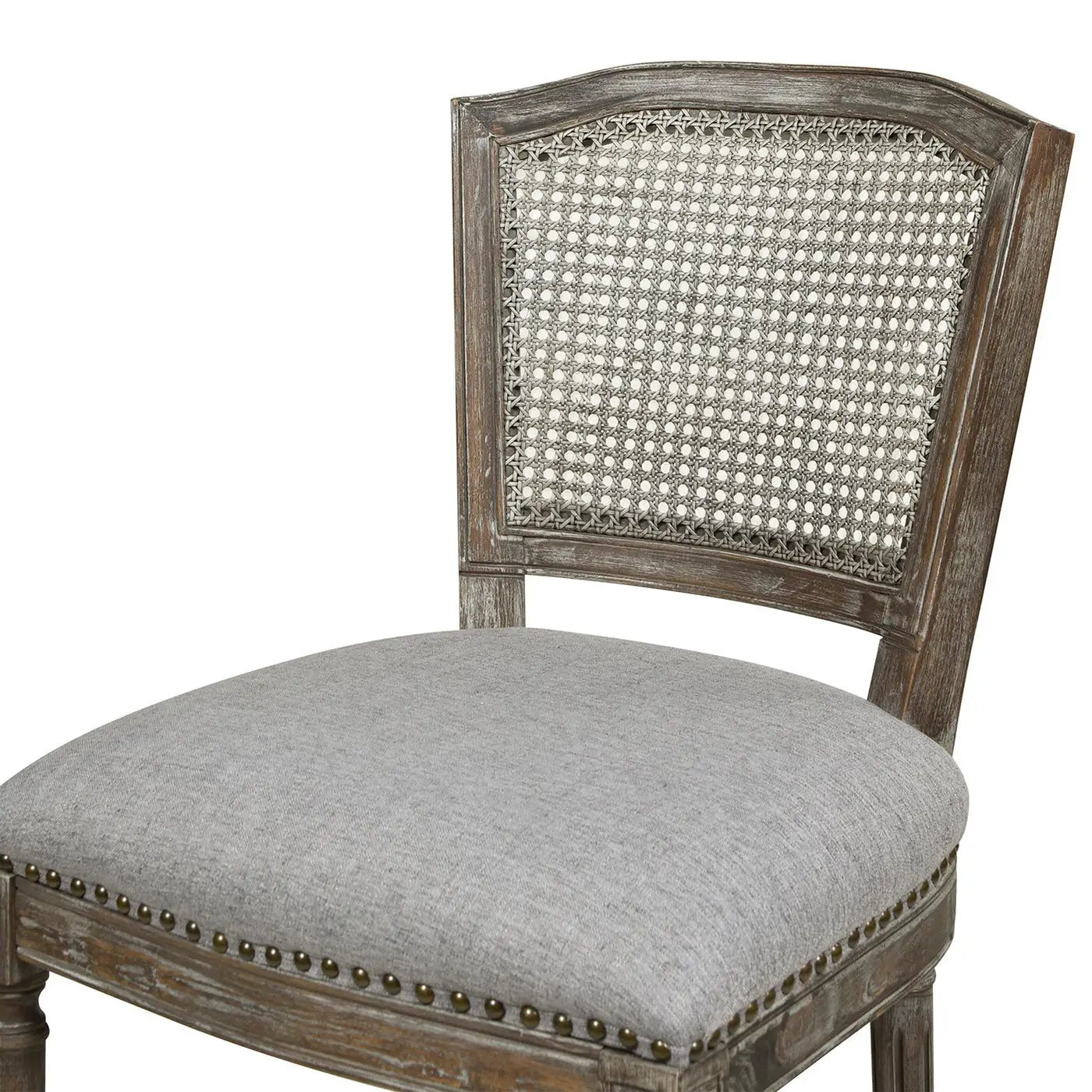 Triomphe - Rattan Wicker High Back Armless Counter Bar Stool by HouseOfZazla