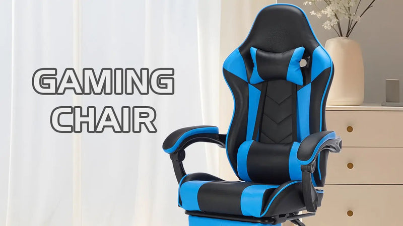 Gaming Chair with Footrest and Ergonomic Features by HouseOfZazla