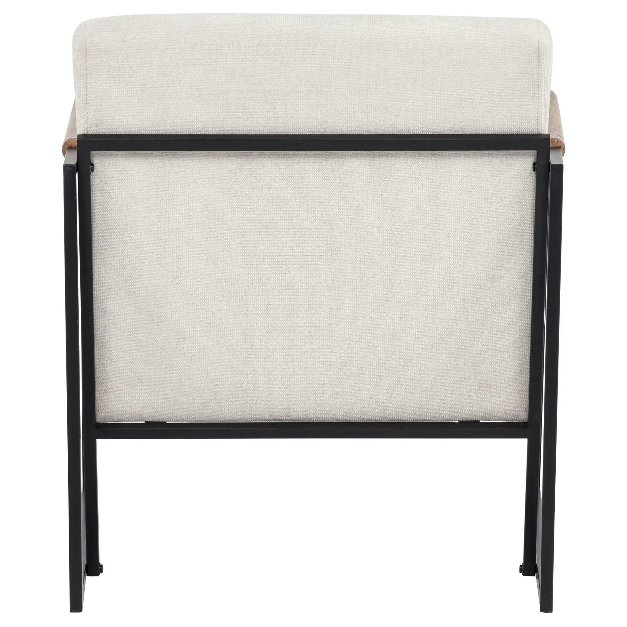 Monsen Fabric Upholstered Metal Frame Accent Chair Ivory by Unique Piece Furniture