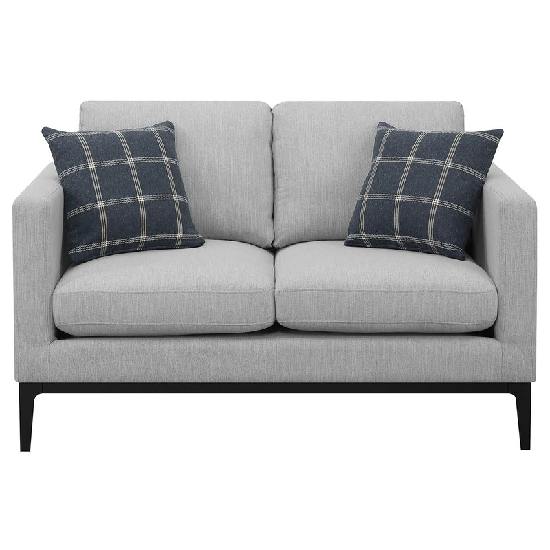 Apperson 3-piece Upholstered Track Arm Sofa Set Light Grey by Unique Piece Furniture