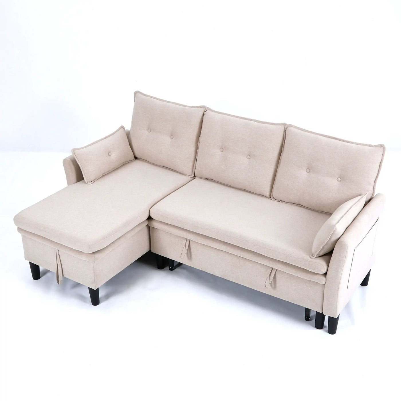 L-Shaped Reversible Chaise Sectional Sofa With Storage by HouseOfZazla