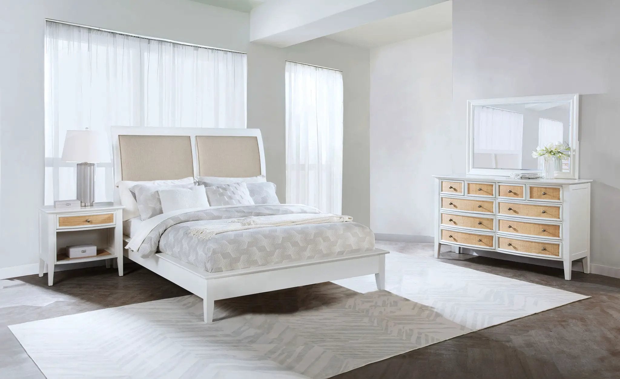 Bexhill 4-piece Eastern King Bedroom Set White by Unique Piece Furniture