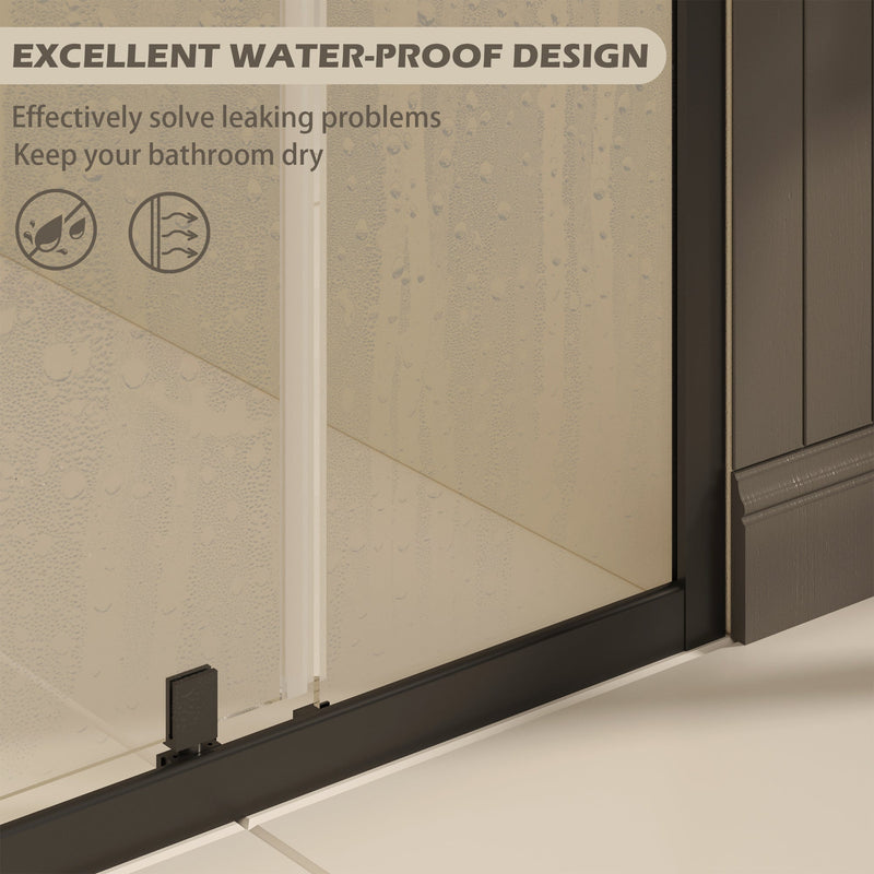 47-49" W × 72" H Pivot Shower Door with Clear Tempered Glass by HouseOfZazla