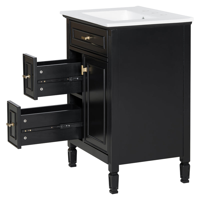 24-Inch Bathroom Vanity with Sink and Solid Wood Cabinet by HouseOfZazla