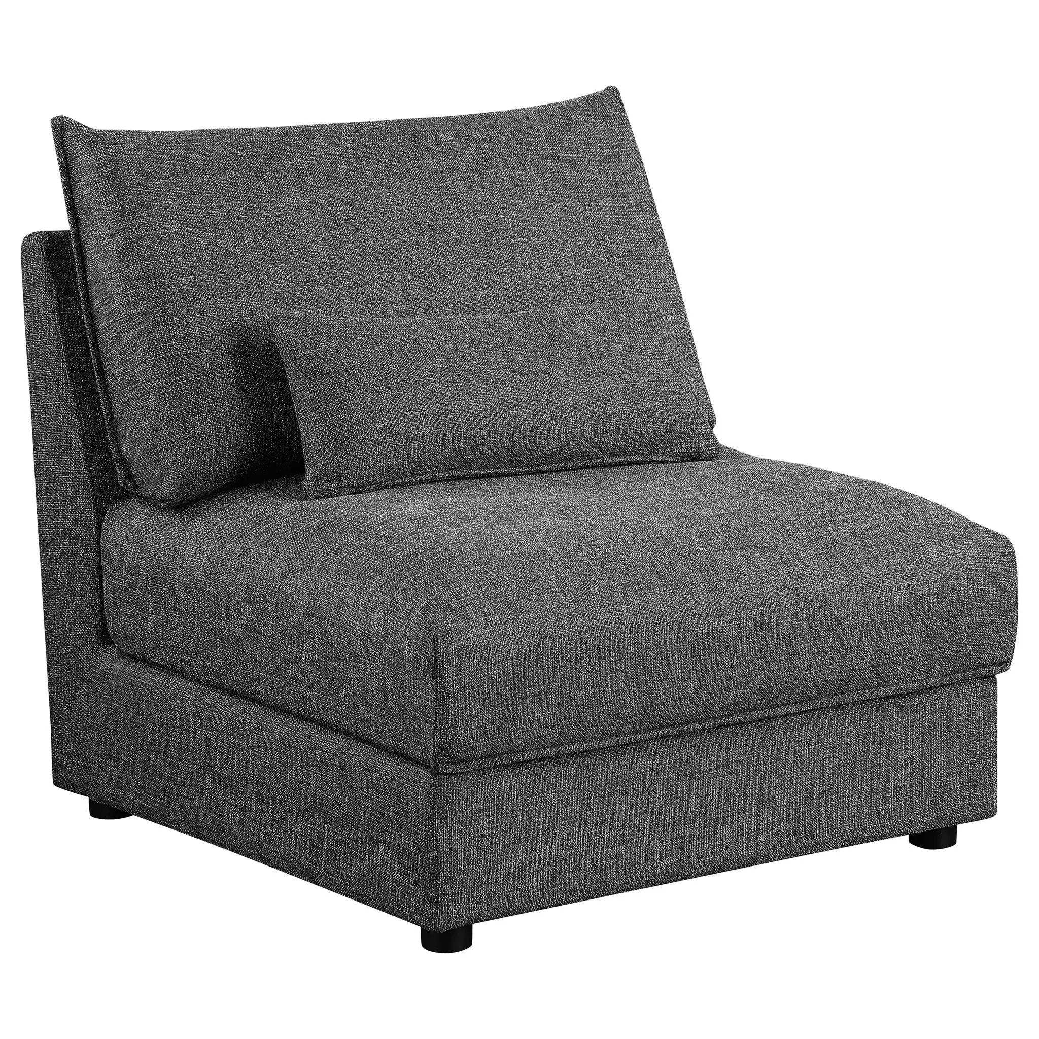 Wakefield - Upholstered Armless Slipper Chair - Black