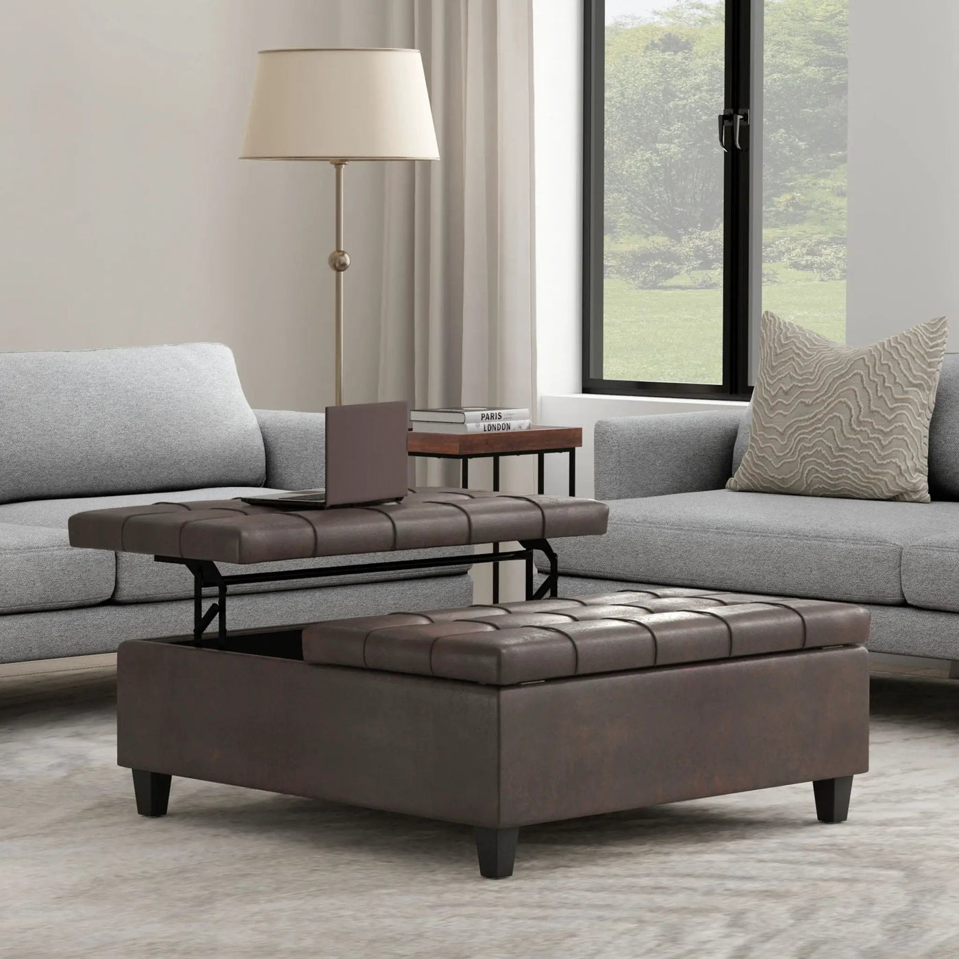 Harrison - Large Coffee Table Storage Ottoman by HouseOfZazla