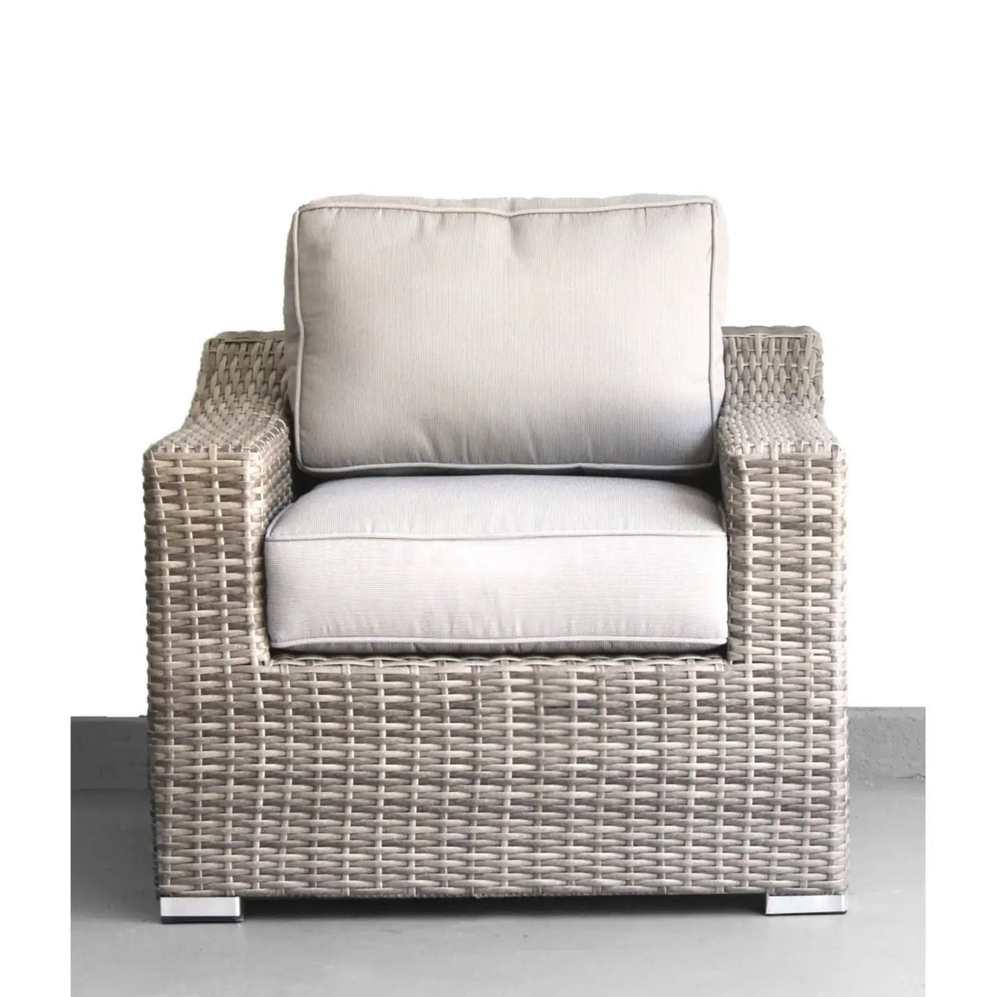 Outdoor Wicker Conversation Set With Cushions, All Weather by Unique Piece Furniture