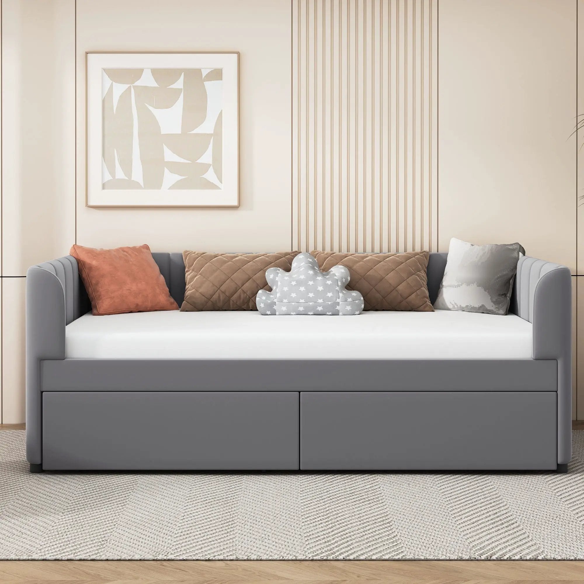 Upholstered Daybed With Ergonomic Design Backrest by Unique Piece Furniture