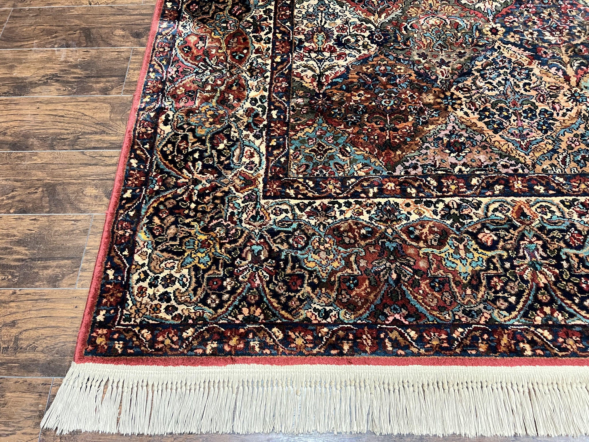 Karastan Multicolor Panel Kirman Rug #717, Wool Karastan Rug 12 x 16, Extra Large Karastan Area Rug, Original Karastan Collection 700 Series by Jewel Rugs