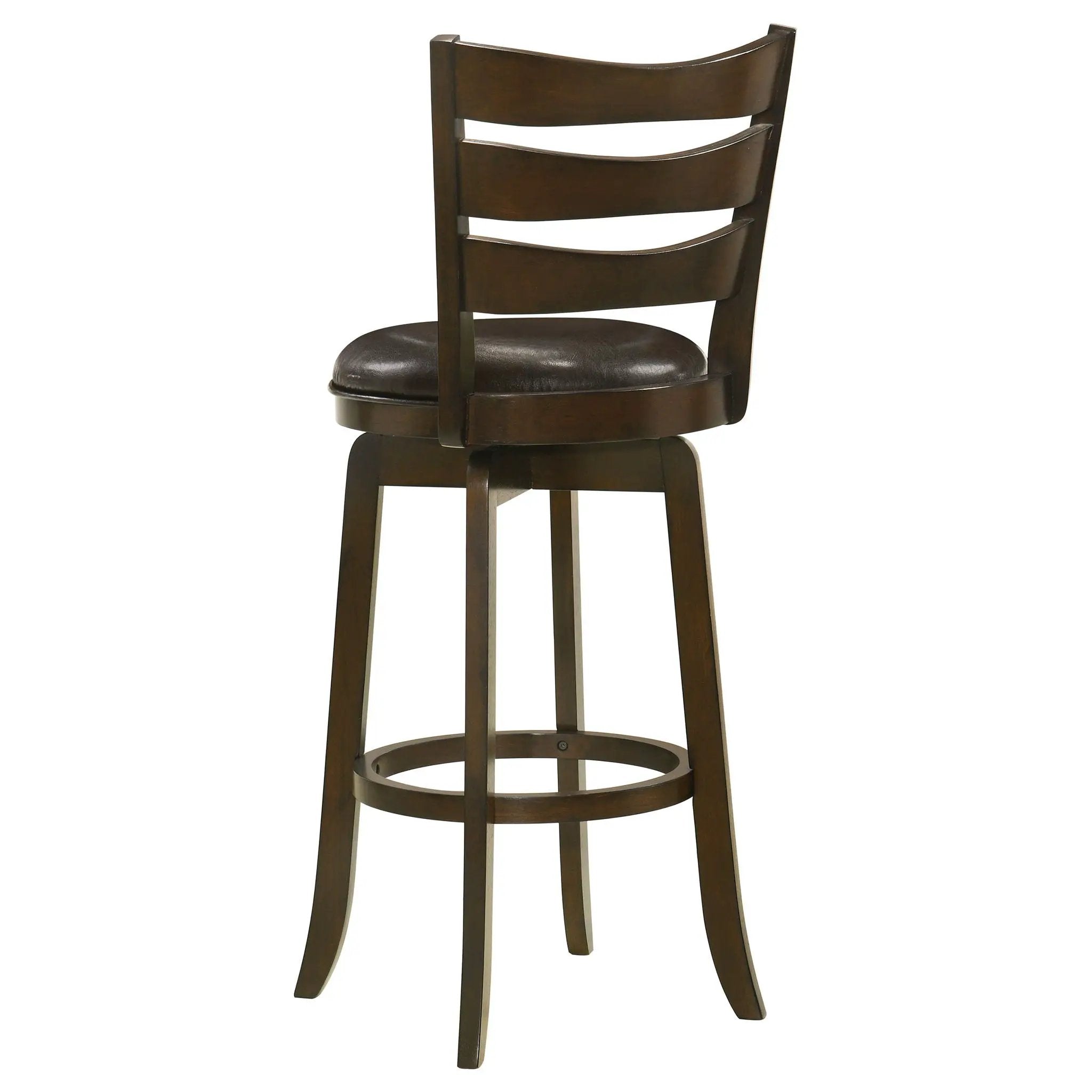 Murphy Wood Pub Height Swivel Bar Chair Dark Brown by Unique Piece Furniture
