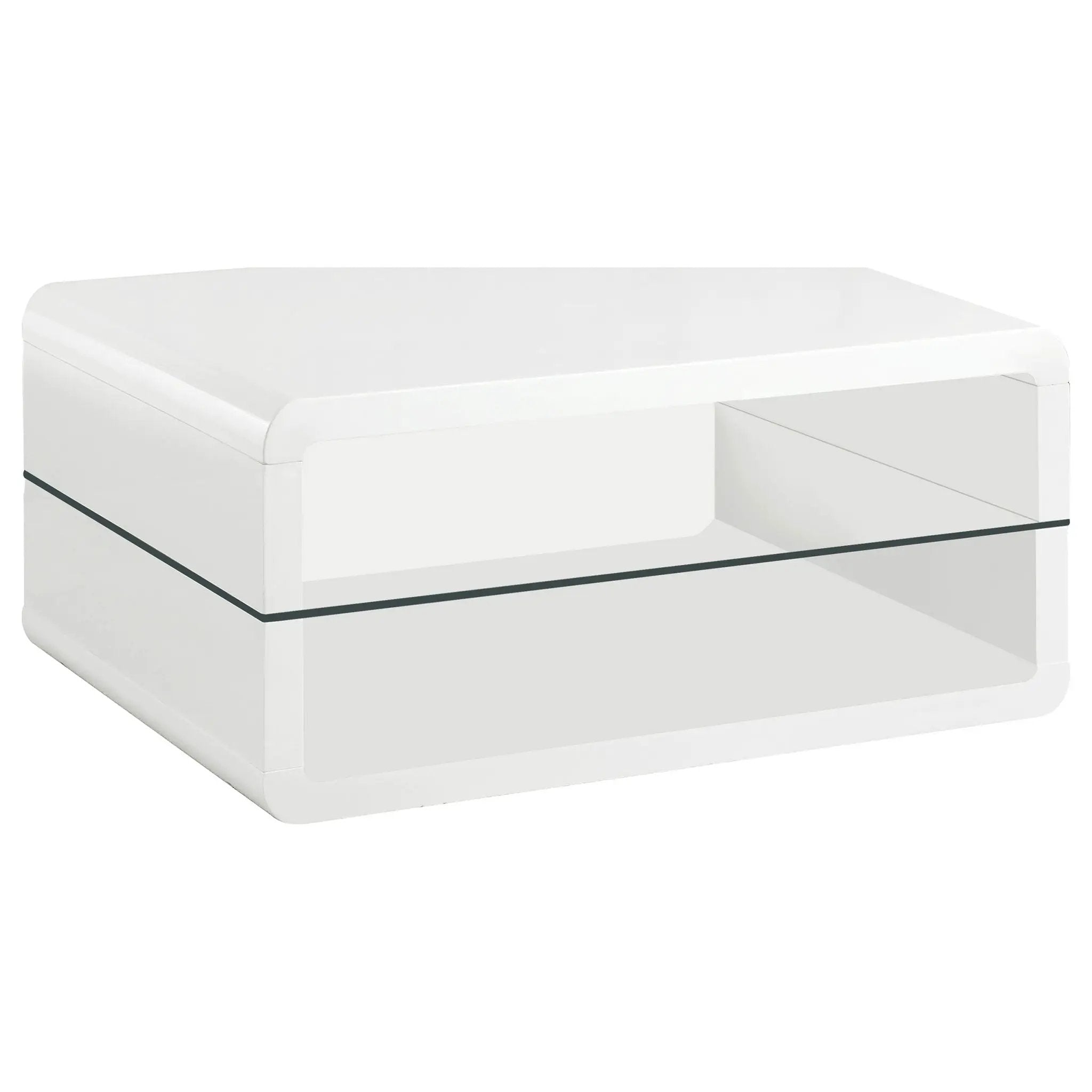 Elana 2-piece Coffee and End Table Set White High Gloss by Unique Piece Furniture