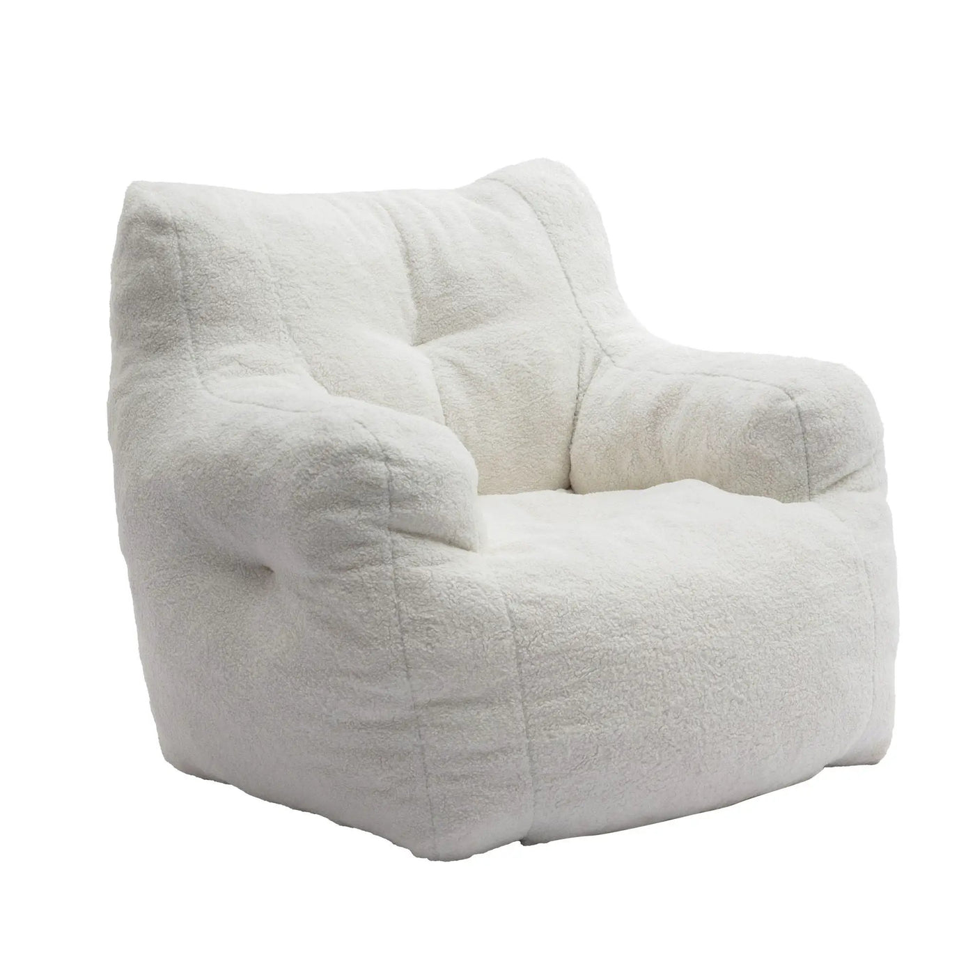 Soft Teddy Fabric Tufted Foam Bean Bag Chair With Teddy Fabric by HouseOfZazla