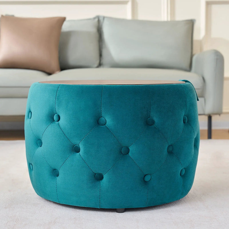 Nesting Ottomans 2 Piece With Tray, 4 In 1 Function by Unique Piece Furniture