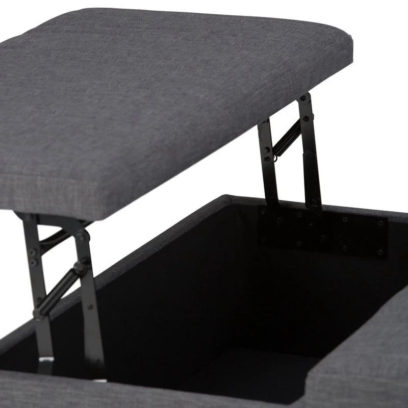 Ellis - Coffee Table Storage Ottoman Contemporary Design by Unique Piece Furniture