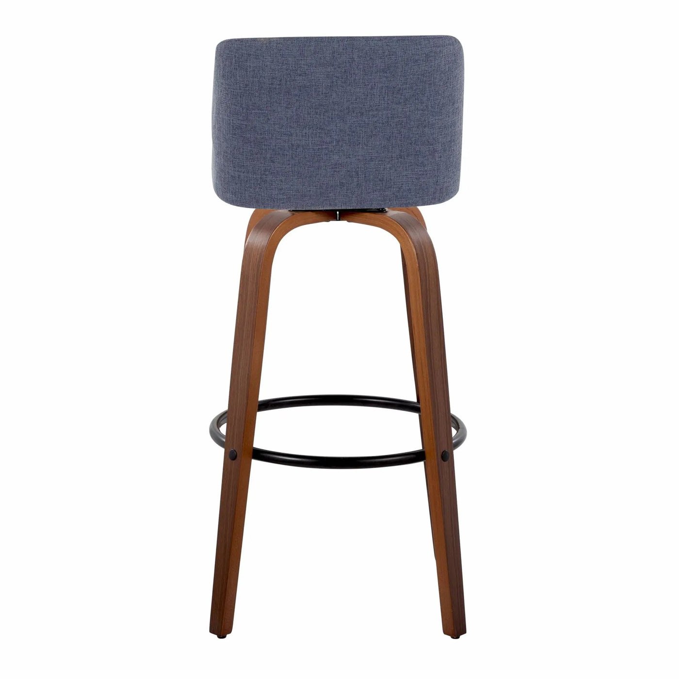 Toriano - Mid Century Modern Fixed Height Barstool Swivel And Round Footrest (Set of 2) by HouseOfZazla
