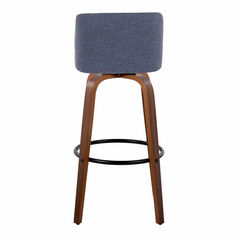 Toriano - Mid Century Modern Fixed Height Barstool Swivel And Round Footrest (Set of 2) by Unique Piece Furniture
