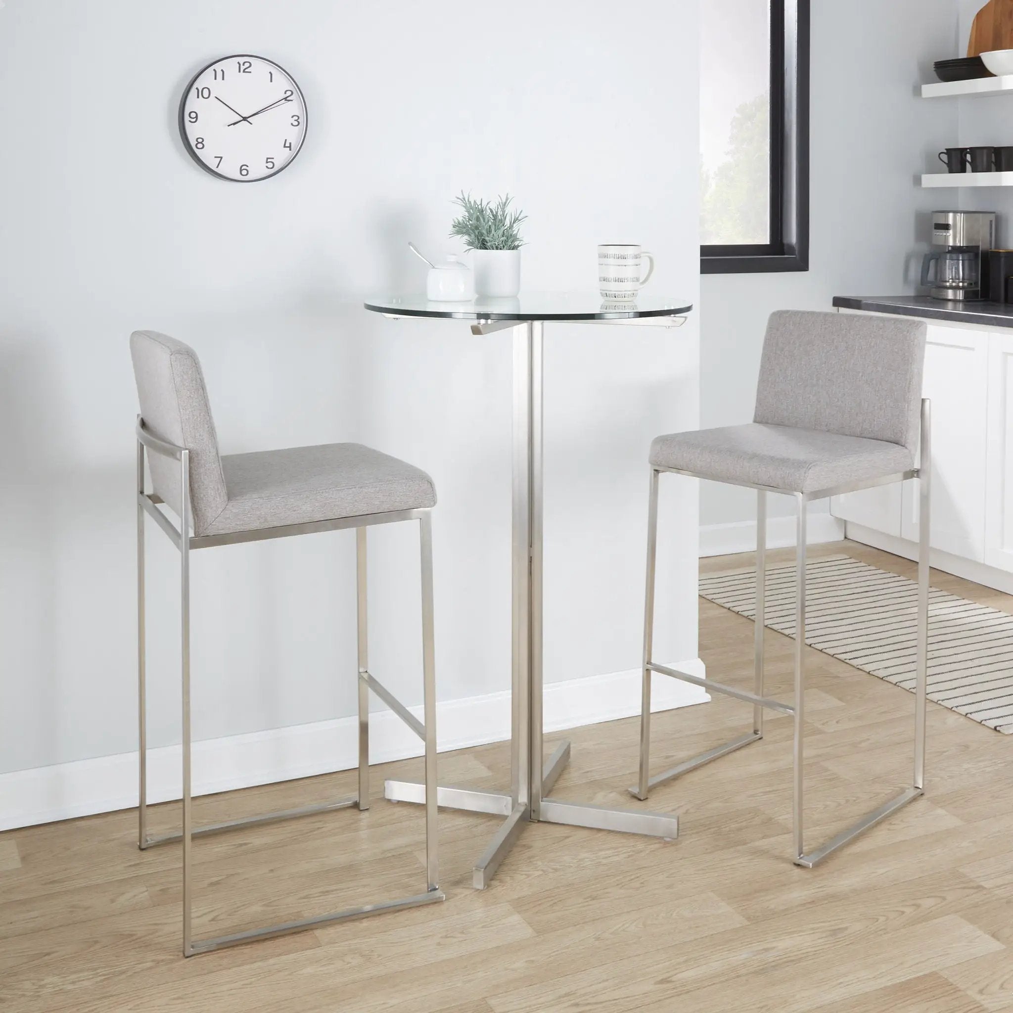 Fuji - Contemporary And Modern Elegance High Back Barstool by Unique Piece Furniture