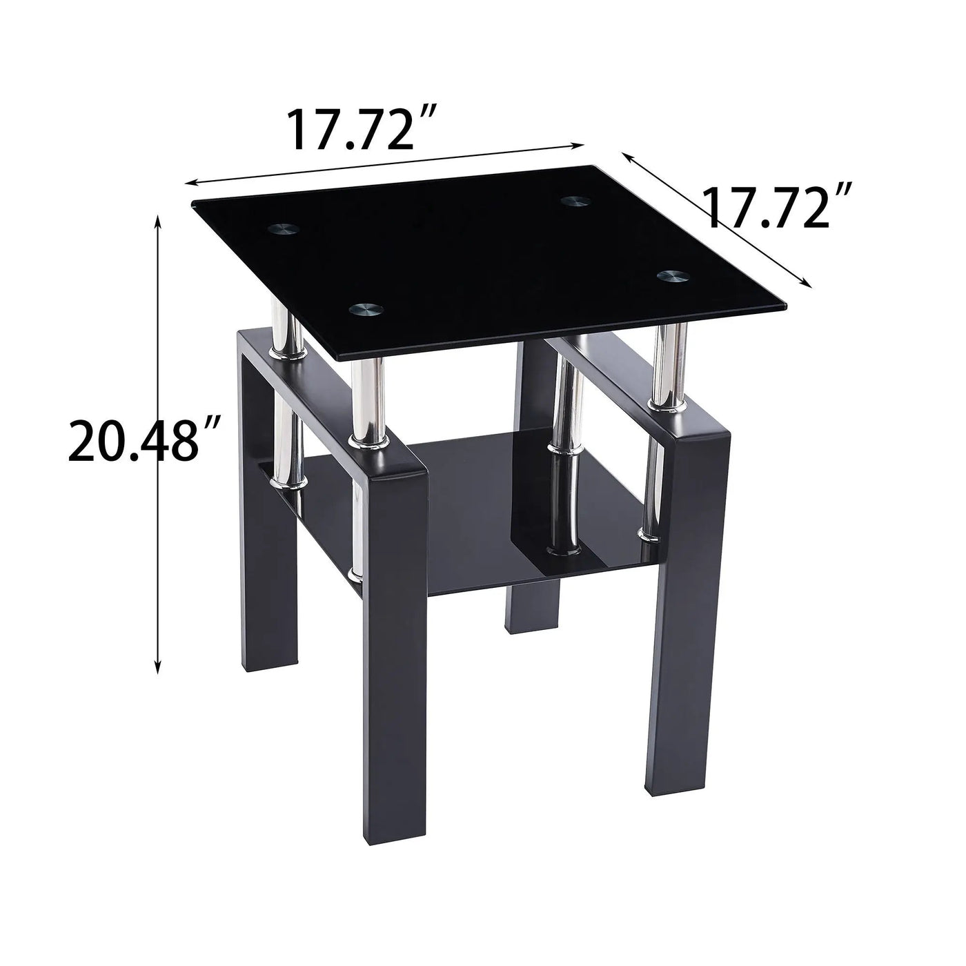 Tempered Glass Table With Storage by Unique Piece Furniture