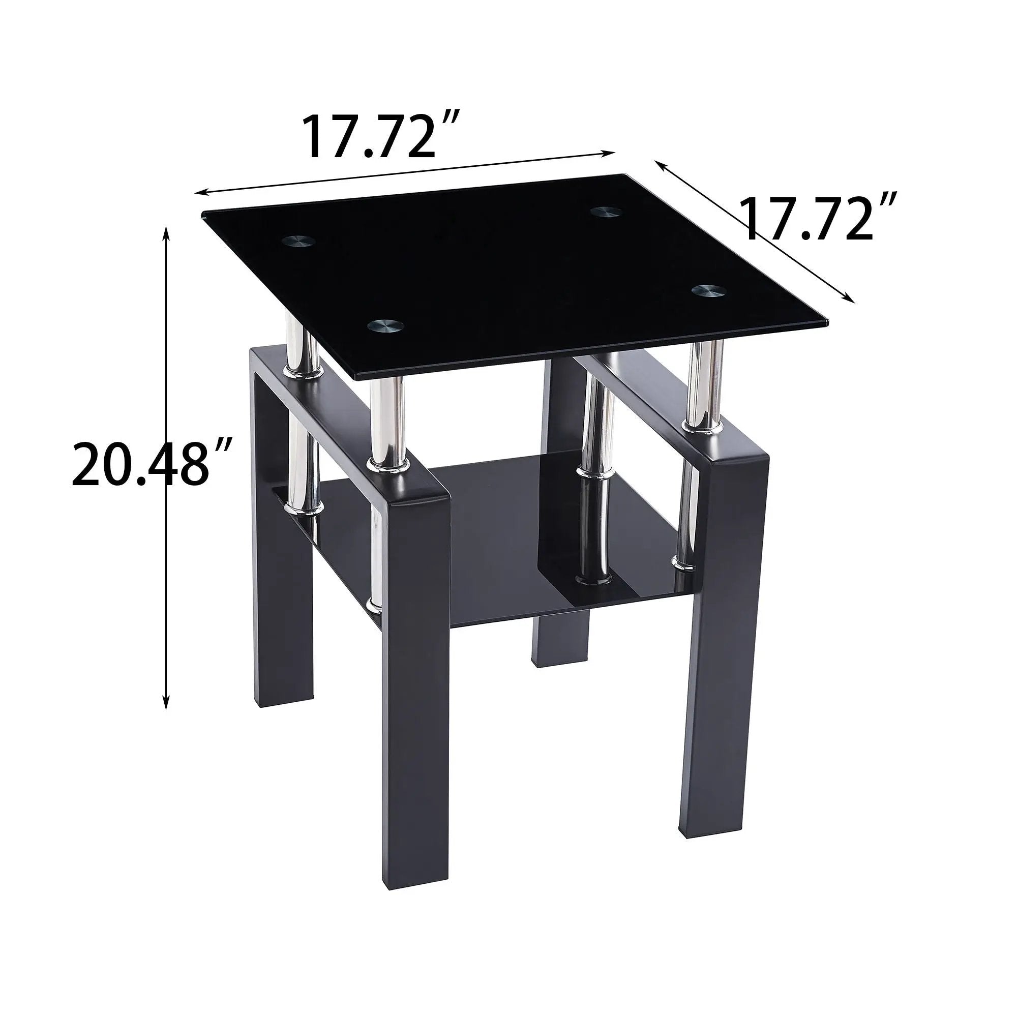 Tempered Glass Table With Storage by Unique Piece Furniture