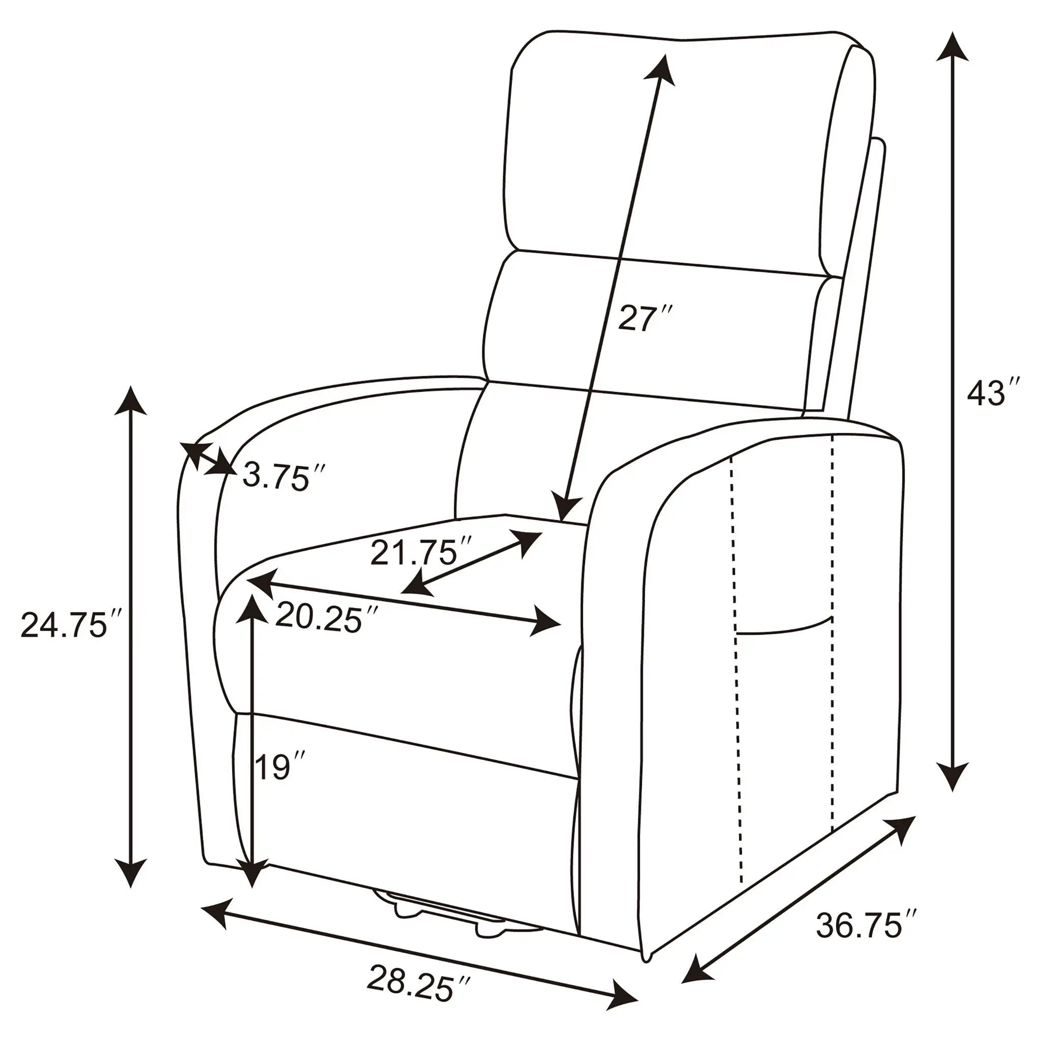 Royston - Upholstered Power Lift Recliner With Remote Comfort - Black by HouseOfZazla