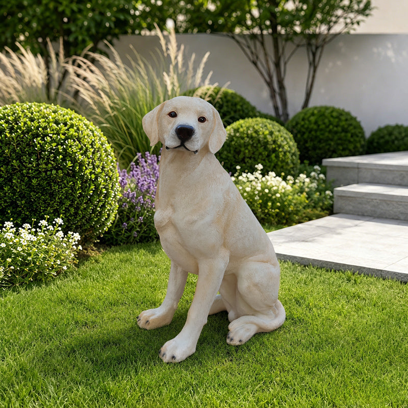 Outdoor Labrador Dog Statue Greeter Garden Decor – Cute Puppy Sculpture for Yard Porch New Year Gift, photo 5 of 10