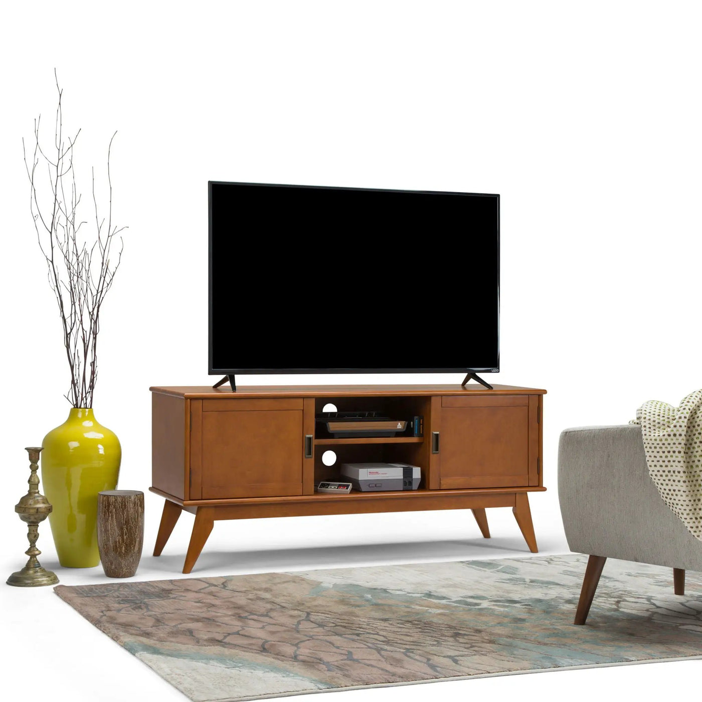 Draper - Handcrafted Mid Century Low TV Media Stand by HouseOfZazla