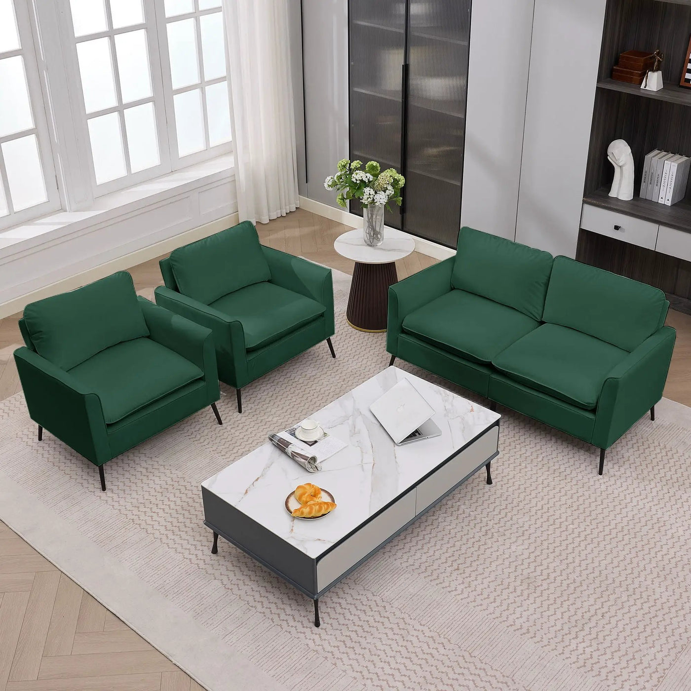 Upholstered Loveseat, For Living Room by HouseOfZazla