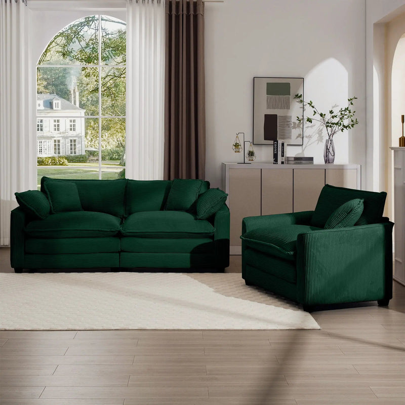 Elegant Oversized Sectional Sofa Set With Deep Seats And Flexible Layout by Unique Piece Furniture