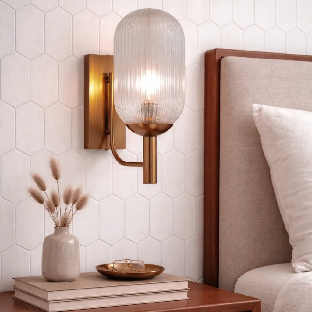 Dewdrop Wall Lamp - Bronze and Clear by HouseOfZazla