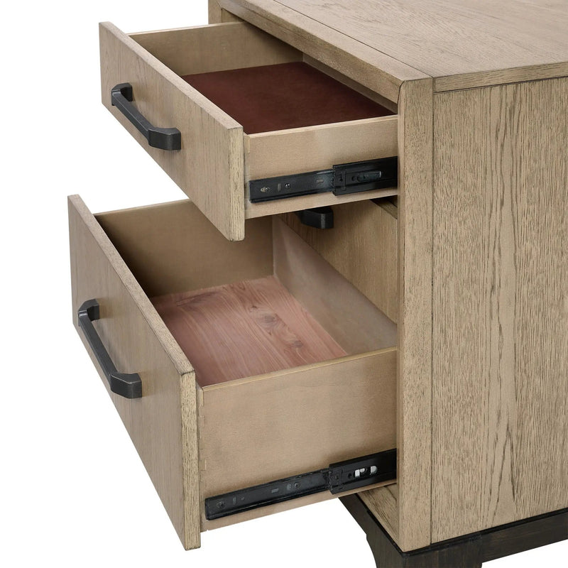 3 Drawer Nightstand With USB Charging Port - Brown by HouseOfZazla