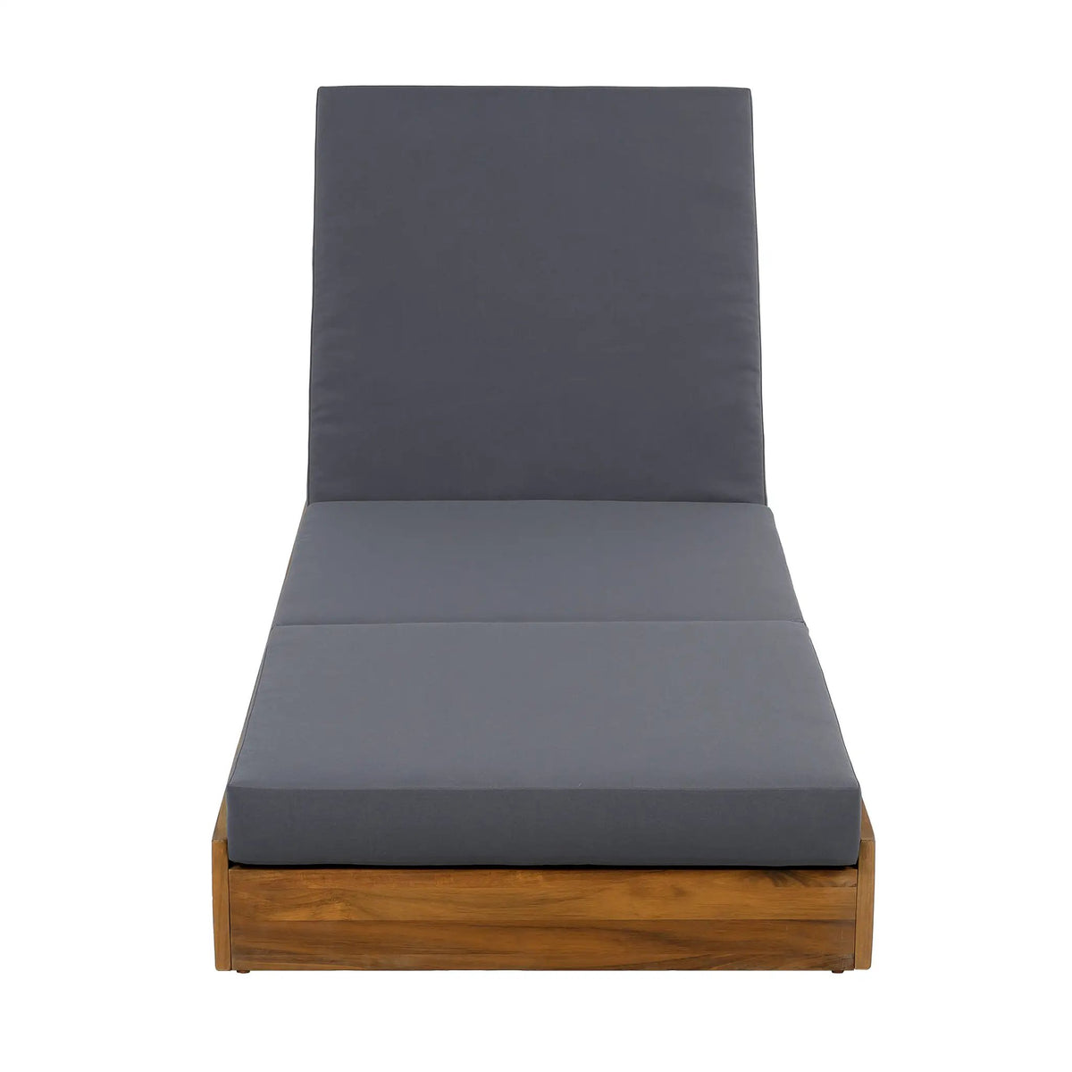 Lounge Chaise Set, Acacia Solid Wood with Lounge Cushion by HouseOfZazla
