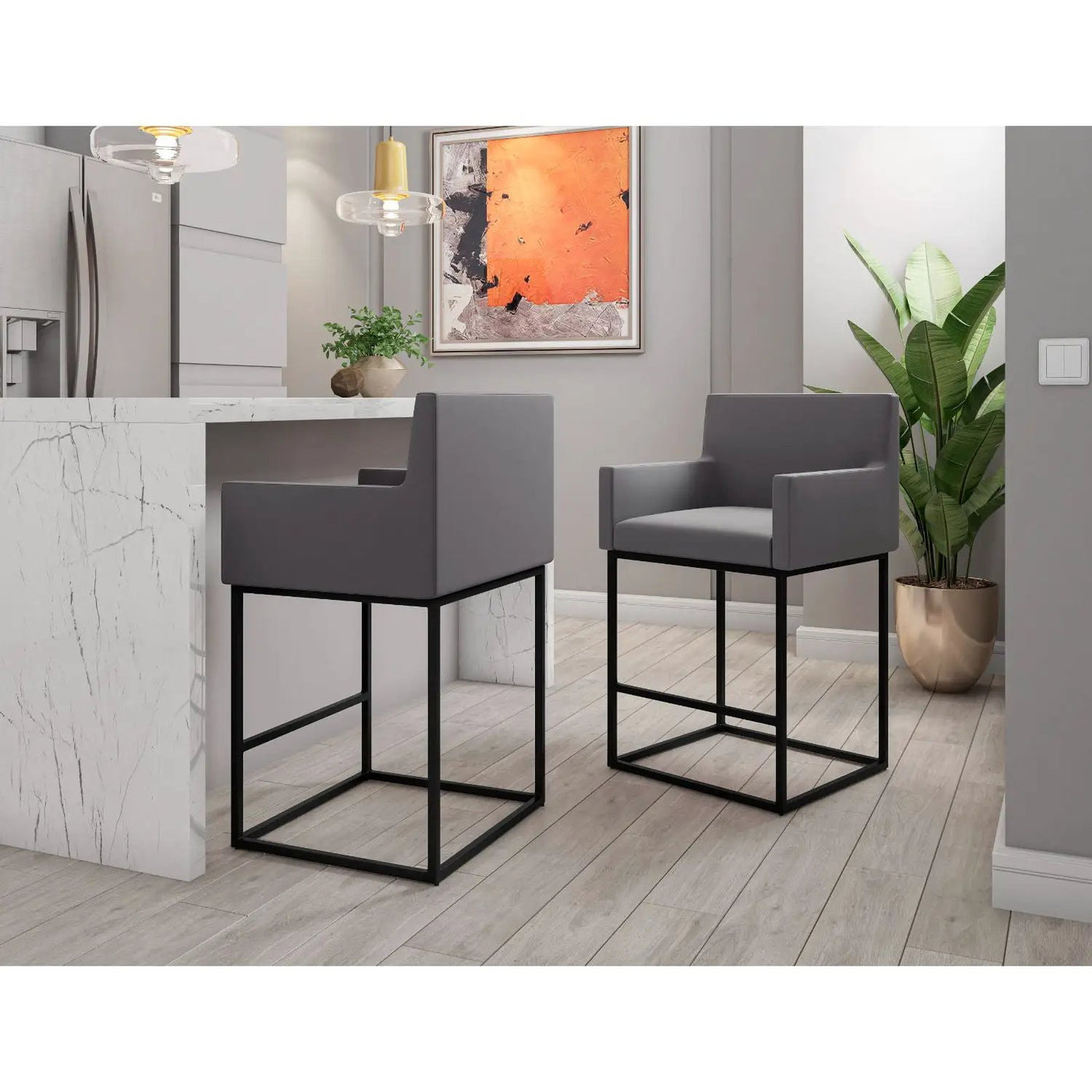 Ambassador - Counter Stool With Square Frame by HouseOfZazla