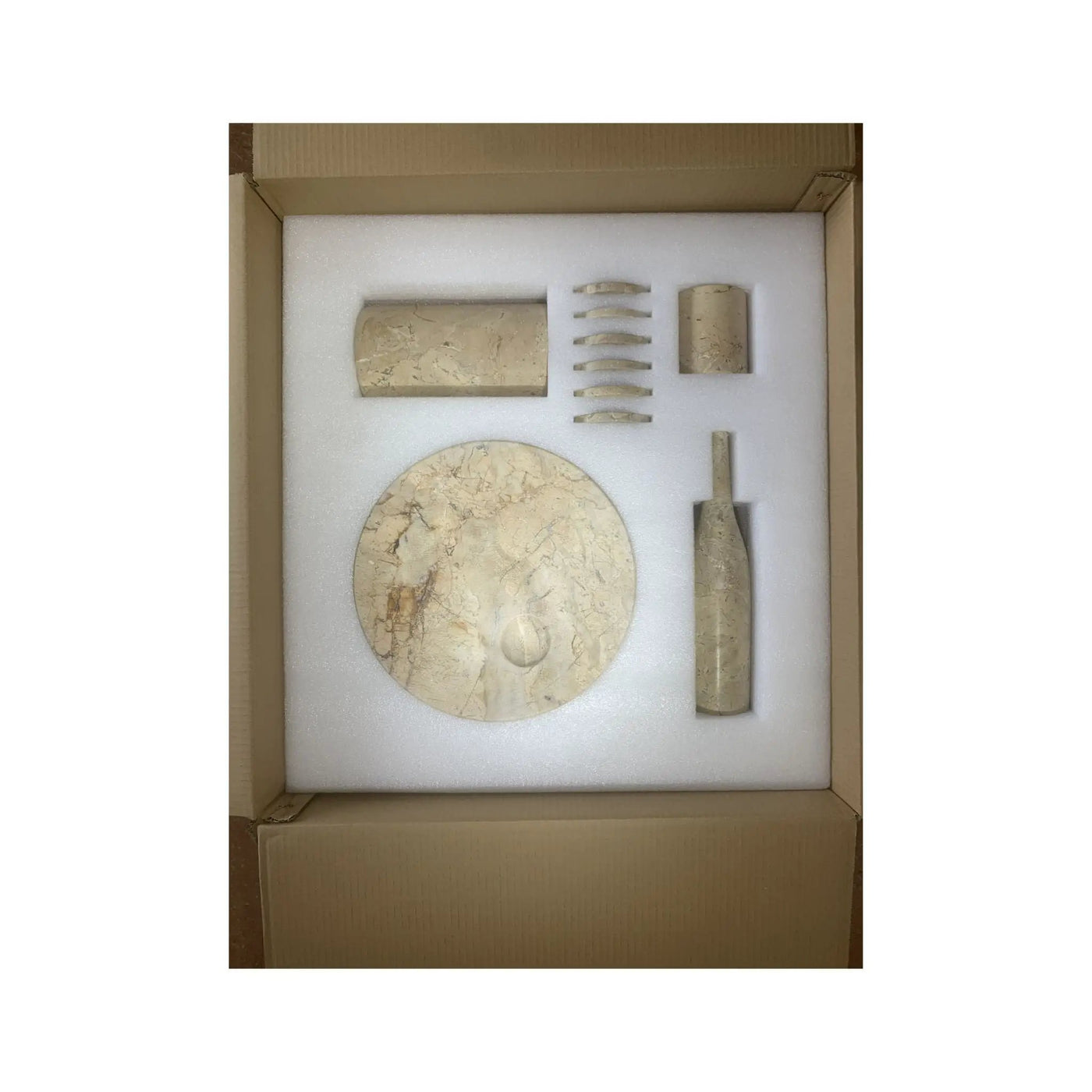 10 Pieces Luxury Natural Marble Dining Room Accessories Set by HouseOfZazla
