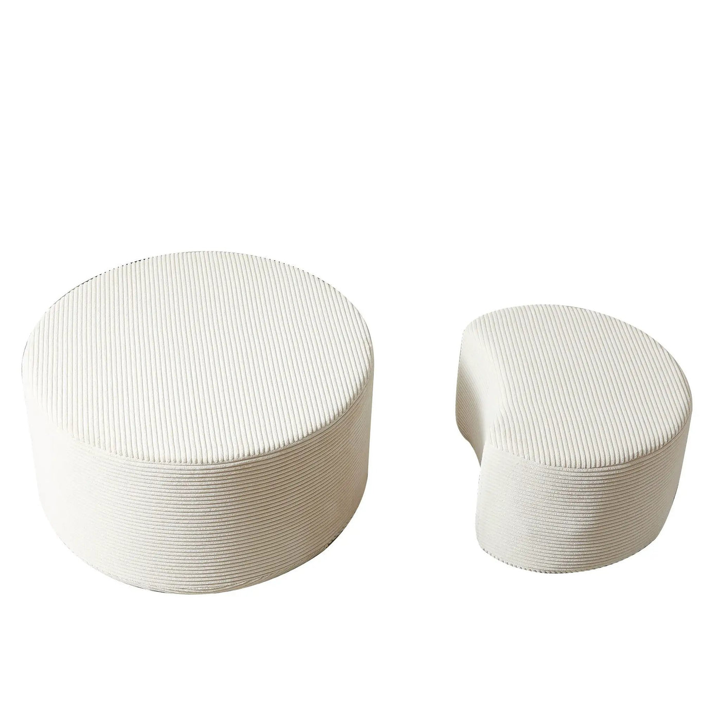 Modern Upholstered Round Coffee Table For Living Room (Set of 2) by HouseOfZazla