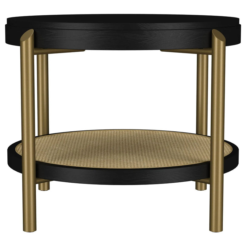Arini 3-piece Round Coffee and End Table Set Black by Unique Piece Furniture