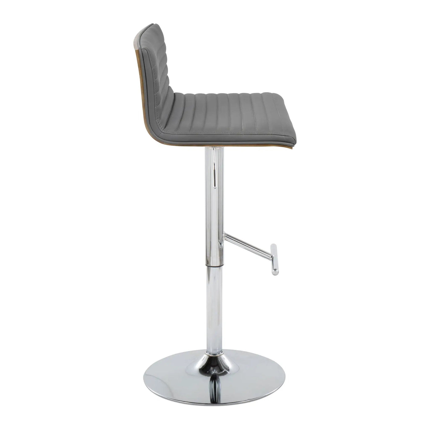 Mason - Contemporary Adjustable Barstool & Swivel With Straight T Footrest (Set of 2) by HouseOfZazla