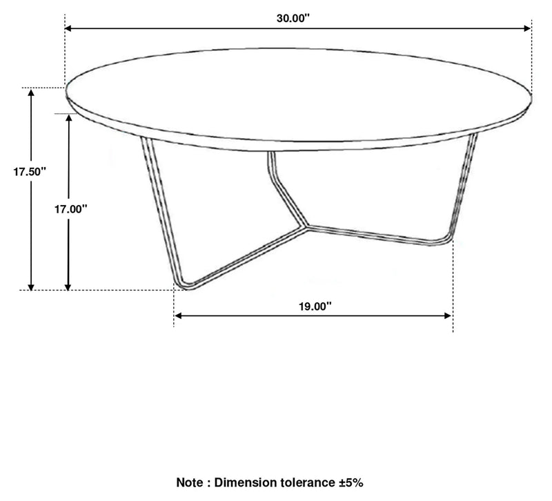 Yaritza Round Mango Wood Coffee Table Natural and Gunmetal by Unique Piece Furniture