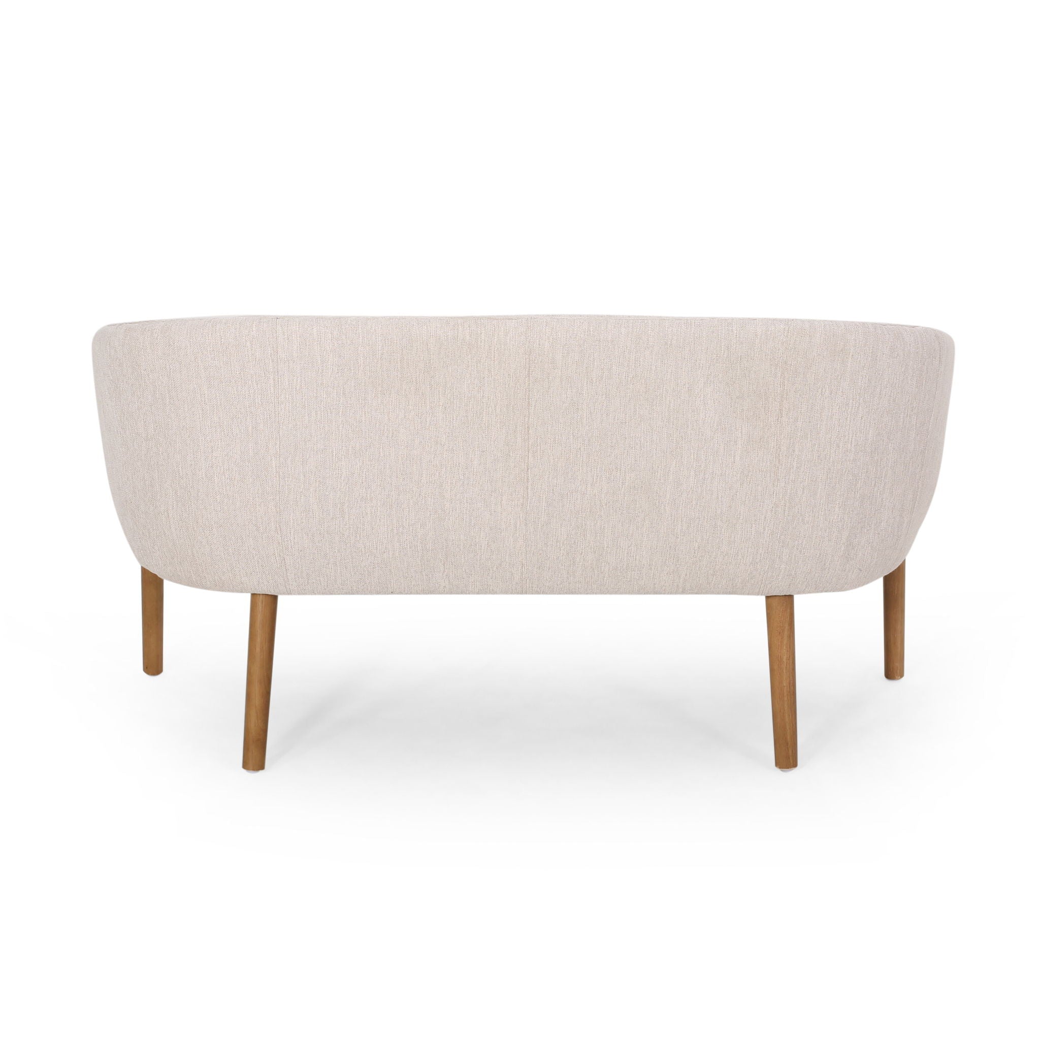 Mid Century Modern Loveseat With Channel Stitched Backrest by HouseOfZazla
