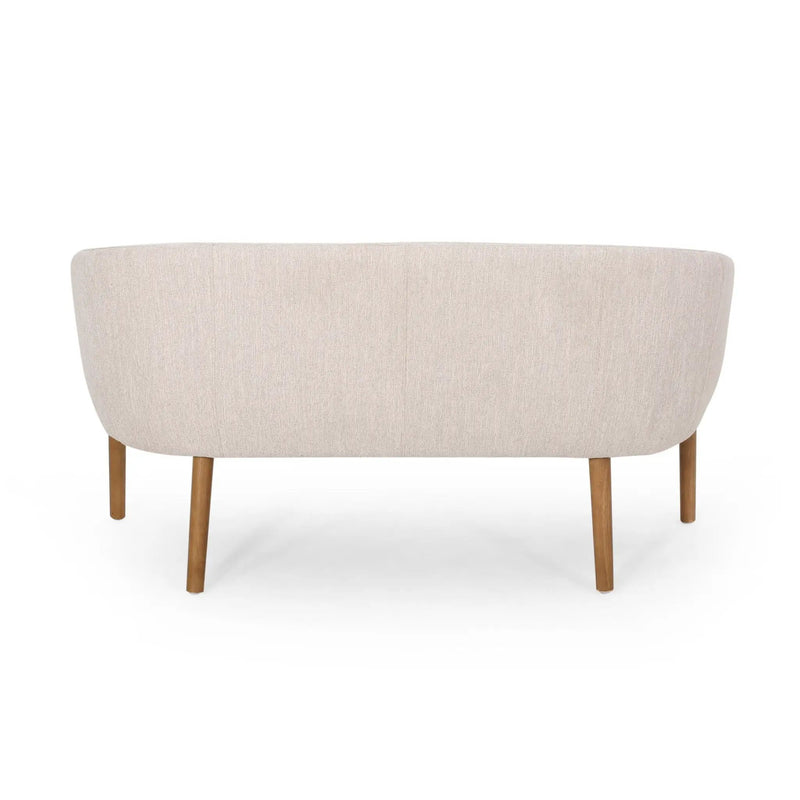 Mid Century Modern Loveseat With Channel Stitched Backrest by HouseOfZazla