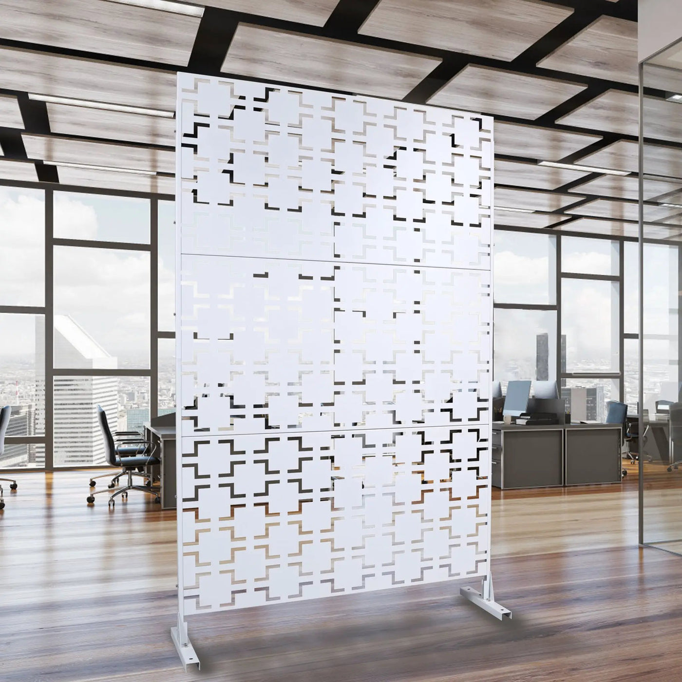 Outdoor & Indoor Metal Privacy Freestanding Decorative Screen by HouseOfZazla