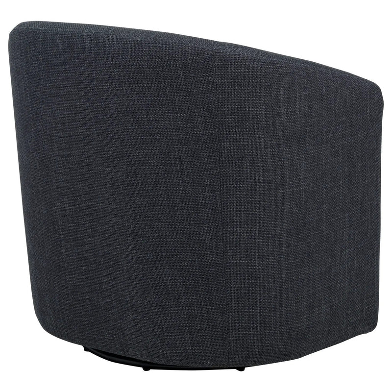 Mossbrook Fabric Upholstered Swivel Accent Chair Anthracite by Unique Piece Furniture
