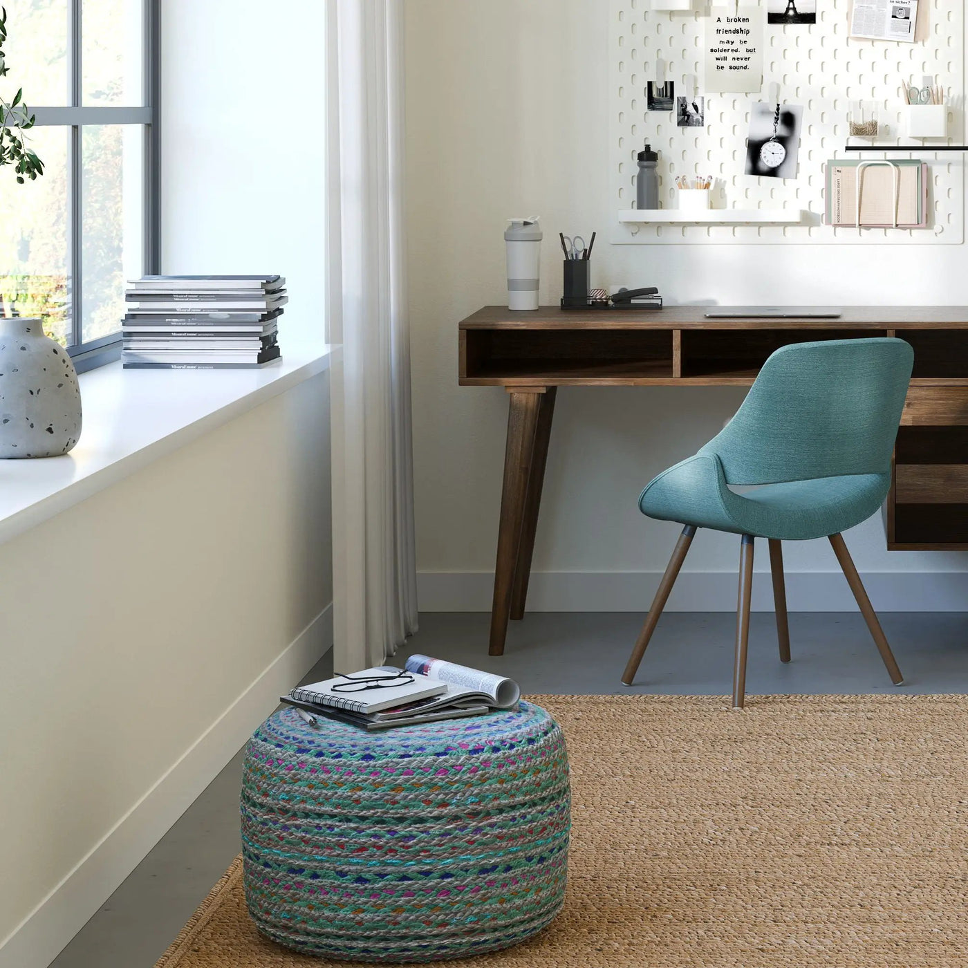 Margo - Handcrafted Round Pouf by HouseOfZazla