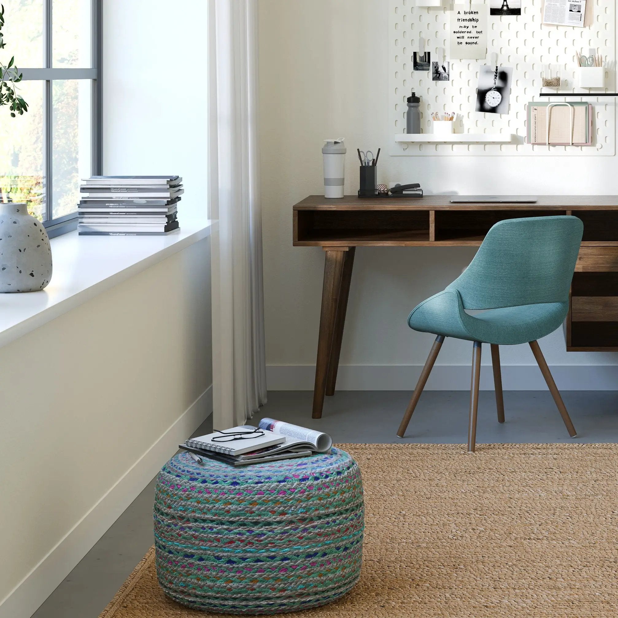 Margo - Handcrafted Round Pouf by Unique Piece Furniture