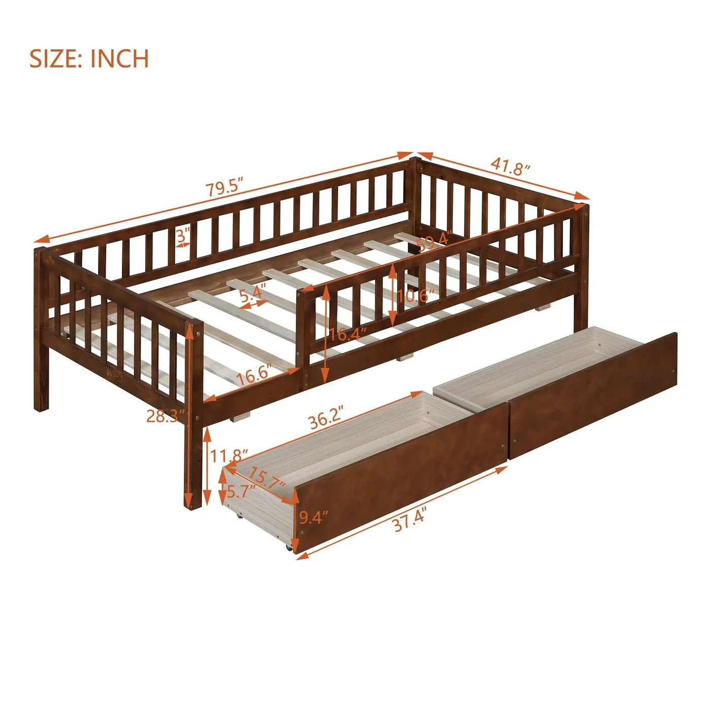 Multi Functional Wooden Daybed Bed by HouseOfZazla