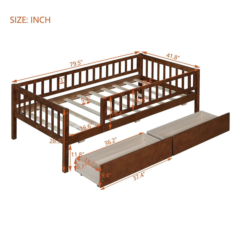 Multi Functional Wooden Daybed Bed by Unique Piece Furniture