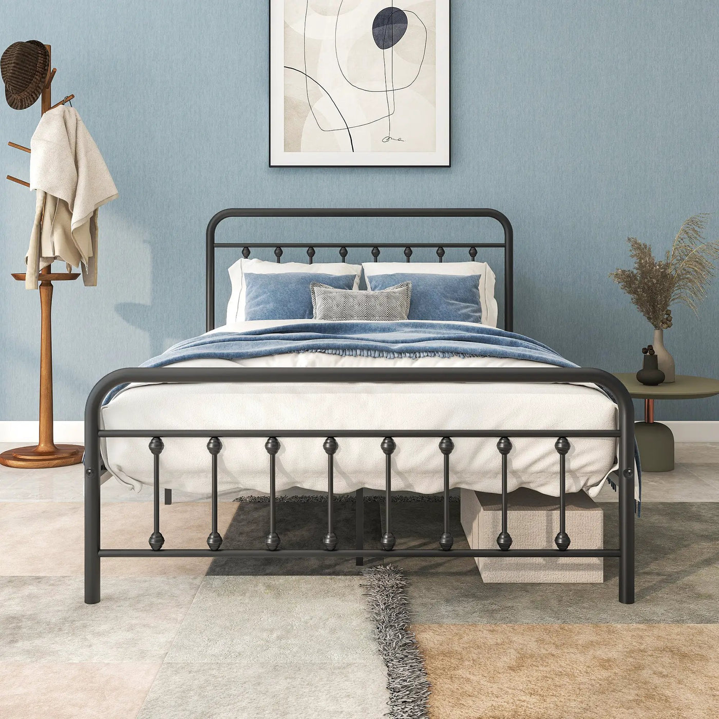 Tara Victorian-Style Steel Bed Frame by HouseOfZazla